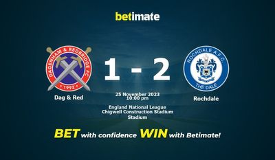 การทำนาย Dag & Red vs Rochdale อัตราต่อรองและเคล็ดลับการเดิมพัน 25/11/2023