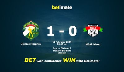 การทำนาย Digenis Morphou กับ MEAP Nisou อัตราต่อรองและเคล็ดลับการเดิมพัน 11/02/2024