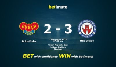 การทำนาย Dukla Praha กับ MFK Vyskov อัตราต่อรองและเคล็ดลับการเดิมพัน 11/01/2023