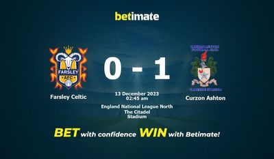 การทำนาย Farsley Celtic กับ Curzon Ashton อัตราต่อรองและเคล็ดลับการเดิมพัน 12/12/2023