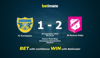 การทำนาย FC Kuressaare กับ JK Nomme Kalju อัตราต่อรองและเคล็ดลับการเดิมพัน 26/9/2023