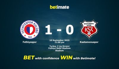 การทำนาย Fethiyespor vs Kastamonuspor อัตราต่อรองและเคล็ดลับการเดิมพัน 10/9/2023