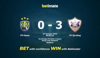 การทำนาย FK Kapaz กับ FK Qarabag อัตราต่อรองและเคล็ดลับการเดิมพัน 27/01/2024
