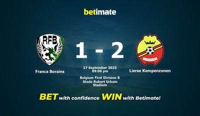 การทำนายของ Francs Borains กับ Lierse Kempenzonen อัตราต่อรองและเคล็ดลับการเดิมพัน 17/09/2023