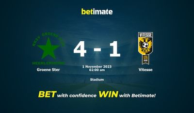การทำนายของ Groene Ster กับ Vitesse อัตราต่อรองและเคล็ดลับการเดิมพัน 31/10/2023