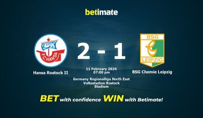 การทำนาย Hansa Rostock II กับ BSG Chemie Leipzig อัตราต่อรองและเคล็ดลับการเดิมพัน 11/02/2024