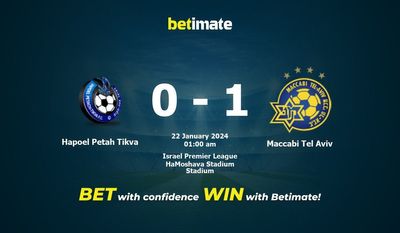 การทำนาย Hapoel Petah Tikva vs Maccabi Tel Aviv อัตราต่อรองและเคล็ดลับการเดิมพัน 21/01/2024