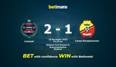 การทำนาย Lommel vs Lierse Kempenzonen ราคาต่อรอง & เคล็ดลับการเดิมพัน 12/17/2023