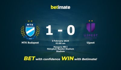 การทำนาย MTK Budapest กับ Ujpest อัตราต่อรองและเคล็ดลับการเดิมพัน 02/02/2024