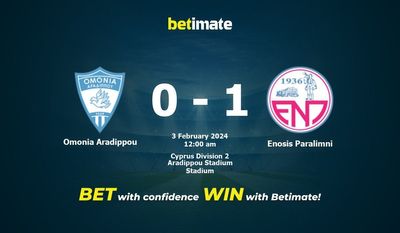 การทำนาย Omonia Aradippou กับ Enosis Paralimni อัตราต่อรองและเคล็ดลับการเดิมพัน 02/02/2024