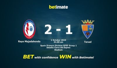การทำนายของ Rayo Majadahonda กับ Teruel อัตราต่อรองและเคล็ดลับการเดิมพัน 30/09/2023