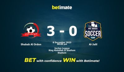 การทำนาย Shabab Al Ordon กับ Al-Jalil อัตราต่อรอง & เคล็ดลับการเดิมพัน 12/08/2023