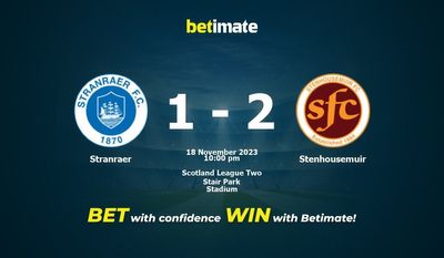 การทำนาย Stranraer กับ Stenhousemuir อัตราต่อรองและเคล็ดลับการเดิมพัน 11/18/2023