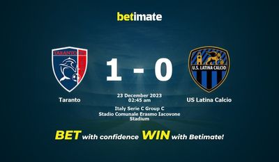 การทำนายทารันโตกับ US Latina Calcio อัตราต่อรองและเคล็ดลับการเดิมพัน 22/12/2023