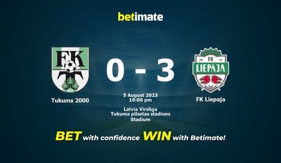 Tukums 2000 vs FK Liepaja การทำนายราคาต่อรองและเคล็ดลับการเดิมพัน 08/05/2023