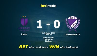 การทำนาย Ujpest vs Kecskemeti TE อัตราต่อรองและเคล็ดลับการเดิมพัน 21/10/2023