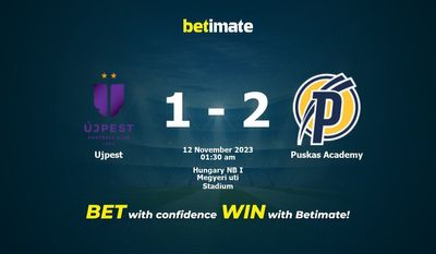 การทำนาย Ujpest vs Puskas Academy อัตราต่อรองและเคล็ดลับการเดิมพัน 11/11/2023