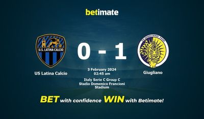 การทำนาย Latina Calcio ของสหรัฐอเมริกากับ Giugliano อัตราต่อรองและเคล็ดลับการเดิมพัน 02/02/2024