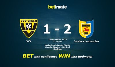 การทำนาย VVV กับ Cambuur Leeuwarden อัตราต่อรองและเคล็ดลับการเดิมพัน 24/11/2023