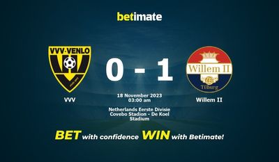 การทำนาย VVV กับ Willem II อัตราต่อรองและเคล็ดลับการเดิมพัน 11/17/2023