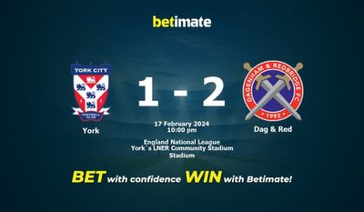 การทำนายของ York vs Dag & Red อัตราต่อรองและเคล็ดลับการเดิมพัน 17/02/2024