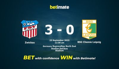 การทำนายซวิคเคา vs BSG Chemie Leipzig อัตราต่อรองและเคล็ดลับการเดิมพัน 22/09/2023
