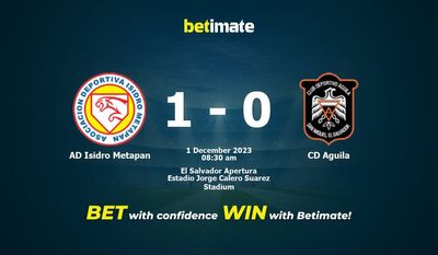Dự đoán AD Isidro Metapan vs CD Aguila, Tỷ lệ & Mẹo cá cược 01/12/2023