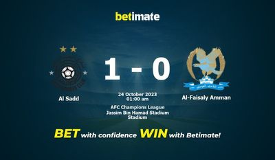 Dự đoán Al Sadd vs Al-Faisaly Amman, tỷ lệ cá cược 23/10/2023