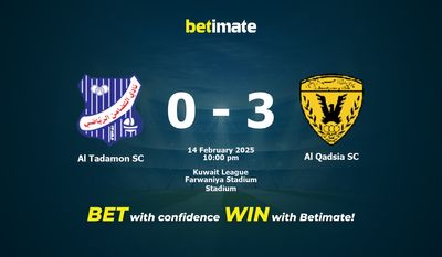 Dự đoán, Tỷ lệ cược & Mẹo cá cược Al Tadamon SC vs Al Qadsia SC 02/14/2025
