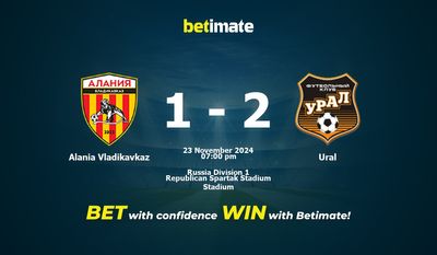 Alania Vladikavkaz vs Ural Prediction, Odds & Betting Tips 11/23/2024