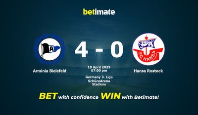 Dự đoán Arminia Bielefeld vs Hansa Rostock, tỷ lệ cá cược 19/04/2025