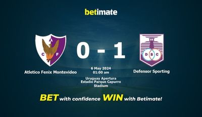 Dự đoán thể thao Atletico Fenix Montevideo vs Defensor, tỷ lệ cá cược 05/05/2024