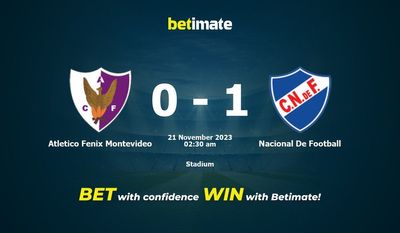 Dự đoán bóng đá Atletico Fenix Montevideo vs Nacional De, Tỷ lệ & Mẹo cá cược 20/11/2023