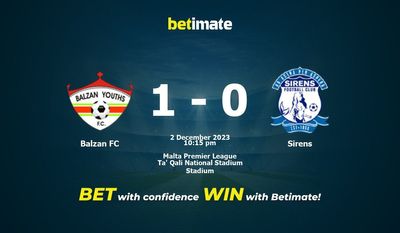 Dự đoán Balzan FC vs Sirens, Tỷ lệ & Mẹo cá cược 02/12/2023