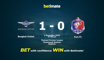 Dự đoán, Tỷ lệ cược và Mẹo cá cược Bangkok United vs Port FC 11/02/2024