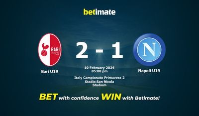 Nhận định dự đoán Bari U19 vs Napoli U19, tỷ lệ và tip cá cược 10/02/2024