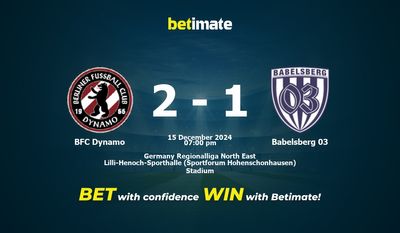Dự đoán, Tỷ lệ cược & Mẹo cá cược BFC Dynamo vs Babelsberg 03 15/12/2024