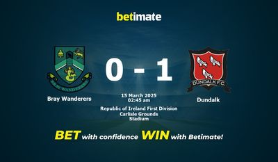 Dự đoán Bray Wanderers vs Dundalk, Tỷ lệ cược & Mẹo cá cược 03/14/2025