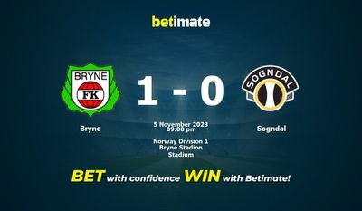 Dự đoán Bryne vs Sogndal, Tỷ lệ & Mẹo cá cược 05/11/2023