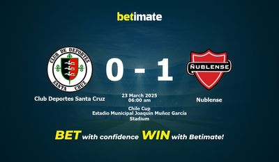 Dự đoán, Tỷ lệ cược & Mẹo cá cược Club Deportes Santa Cruz vs Nublense 22/03/2025