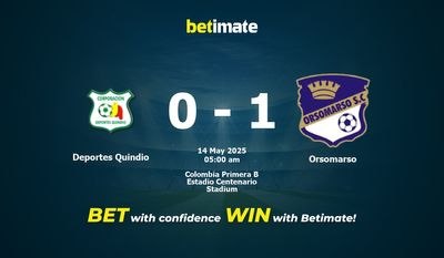 Dự đoán Deportes Quindio vs Orsomarso, Tỷ lệ cược & Mẹo cá cược 05/13/2025