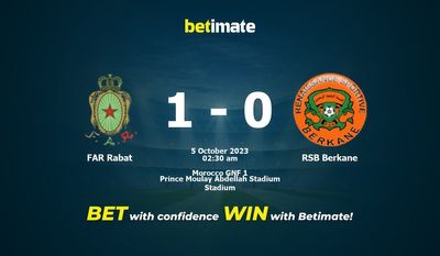 Dự đoán FAR Rabat vs RSB Berkane, tỷ lệ cá cược 04/10/2023