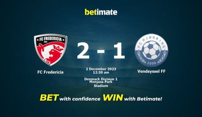 Soi kèo FC Fredericia vs Vendsyssel FF, tỷ lệ và tip cá cược 01/12/2023