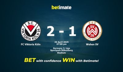 Dự đoán FC Viktoria Köln vs Wehen SV, tỷ lệ và tip cá cược 26/04/2025