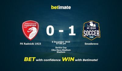 Soi kèo FK Radnicki 1923 vs Smederevo, Tỷ lệ & Mẹo cá cược 06/12/2023