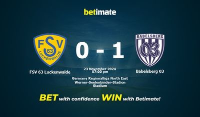 Dự đoán, Tỷ lệ cược & Mẹo cá cược FSV 63 Luckenwalde vs Babelsberg 03 23/11/2024