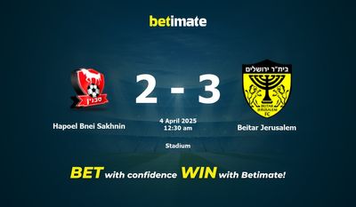 Soi kèo Hapoel Bnei Sakhnin vs Beitar Jerusalem, tỷ lệ và tip cá cược 03/04/2025