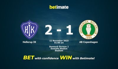 Dự đoán Hellerup IK vs AB Copenhagen, tỷ lệ và tip cá cược 10/11/2023