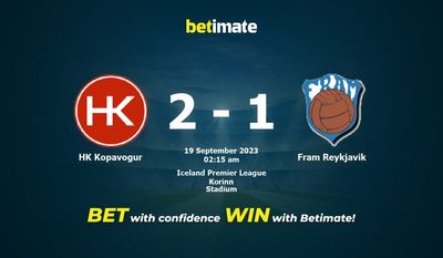Dự đoán HK Kopavogur vs Fram Reykjavik, tỷ lệ và mẹo cá cược 18/09/2023