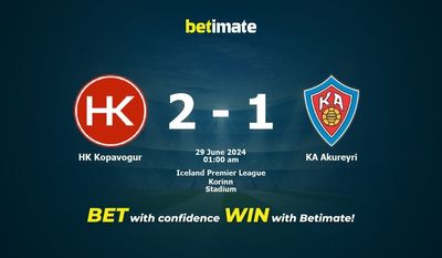 Soi kèo HK Kopavogur vs KA Akureyri, Tỷ lệ & Mẹo cá cược 28/06/2024
